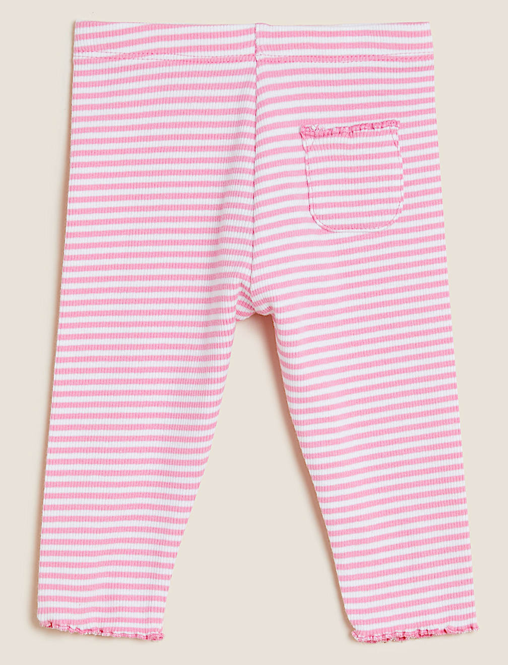 3pk Cotton Rich Striped and Fruit Leggings (0-3 Yrs)