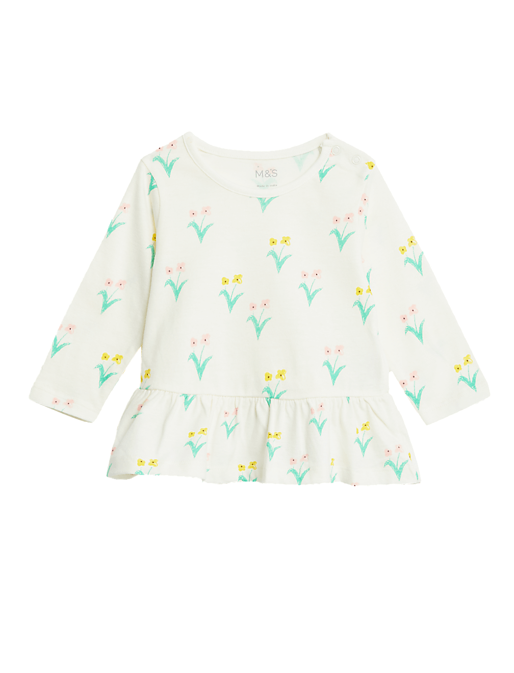 Pure Cotton Floral Top (0-3 Yrs)