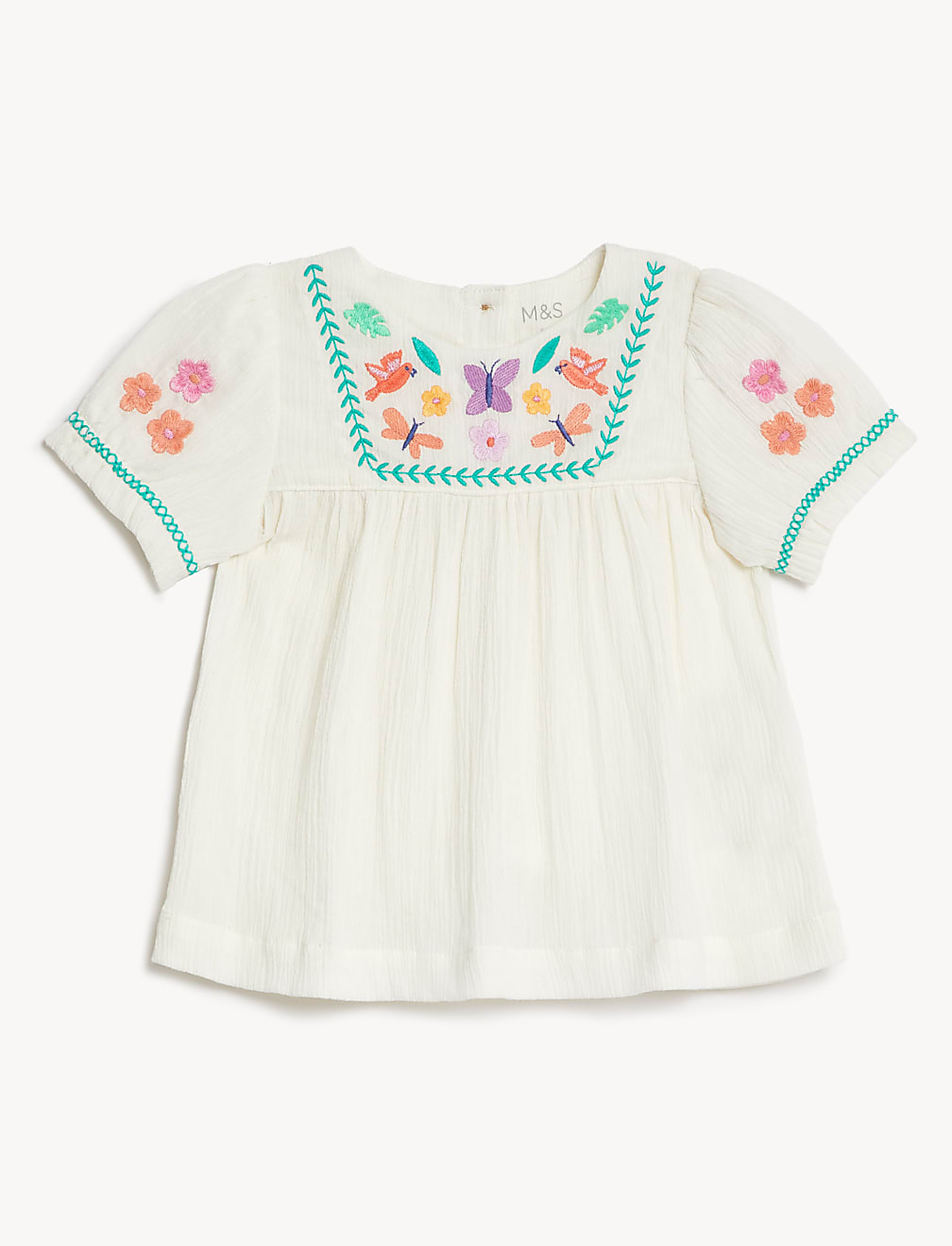 2pc Pure Cotton Embroidered Outfit (0-3 Yrs)