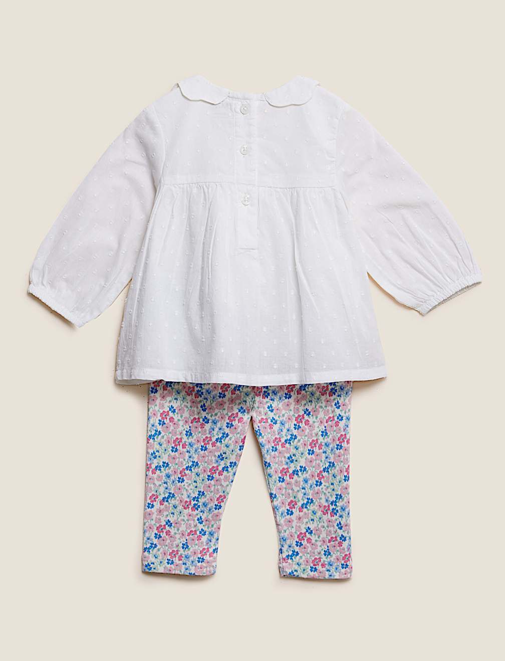 2pc Cotton Rich Blouse and Leggings Outfit