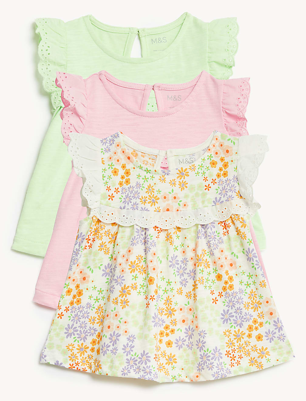 3pk Pure Cotton Tops