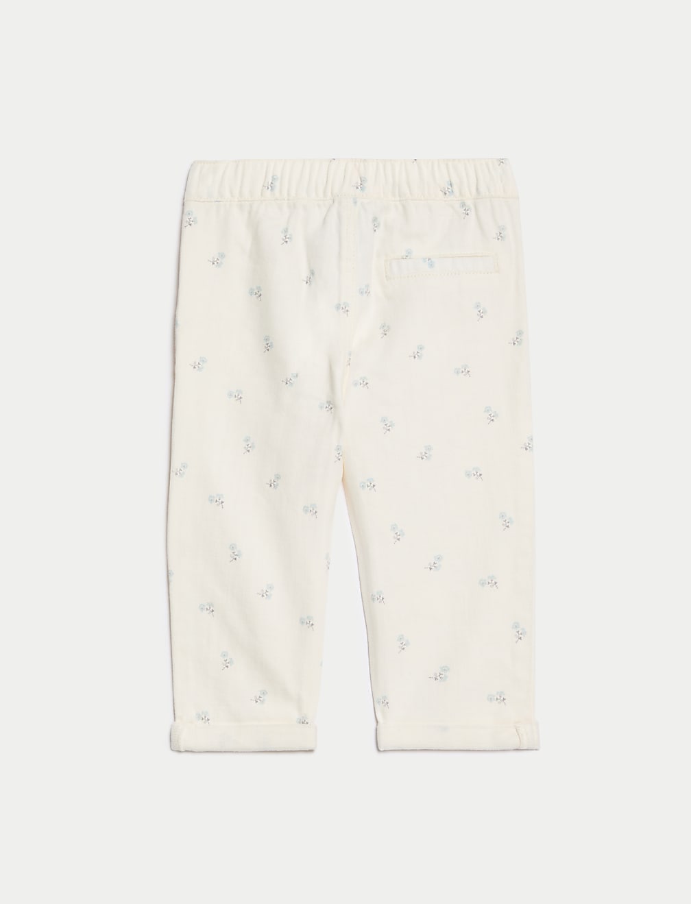 Pure Cotton Floral Jeans (0-3 Yrs)