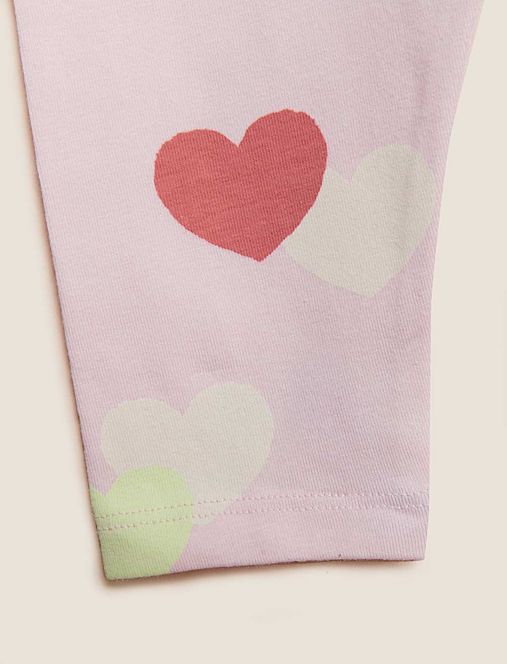 Cotton Rich Heart Print Leggings (0-3 Yrs)