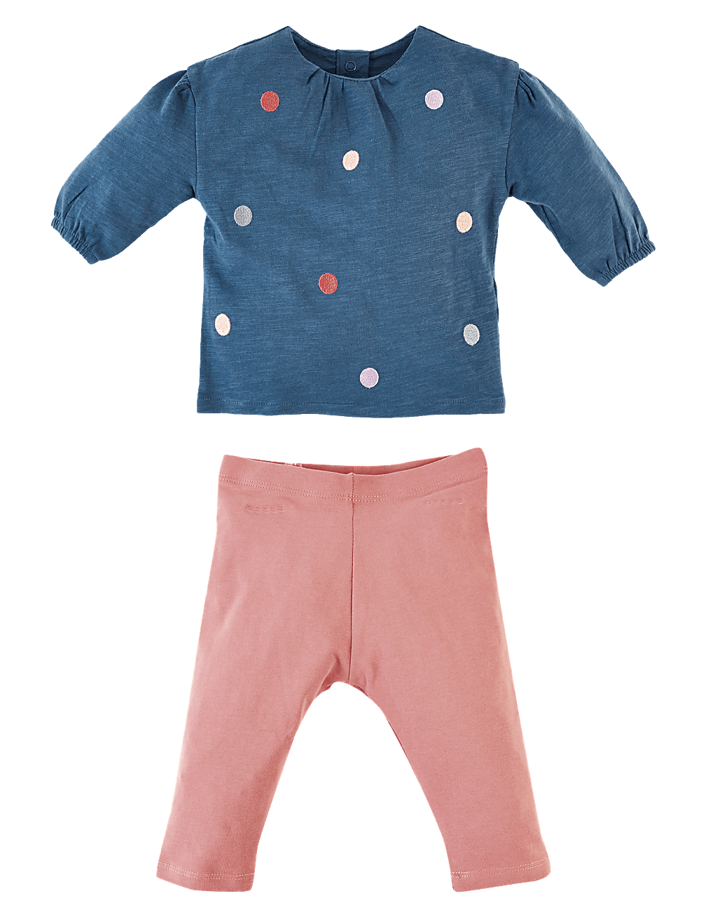 Jersey Pom Pom Top & Bottom Outfit (0-3 Yrs)