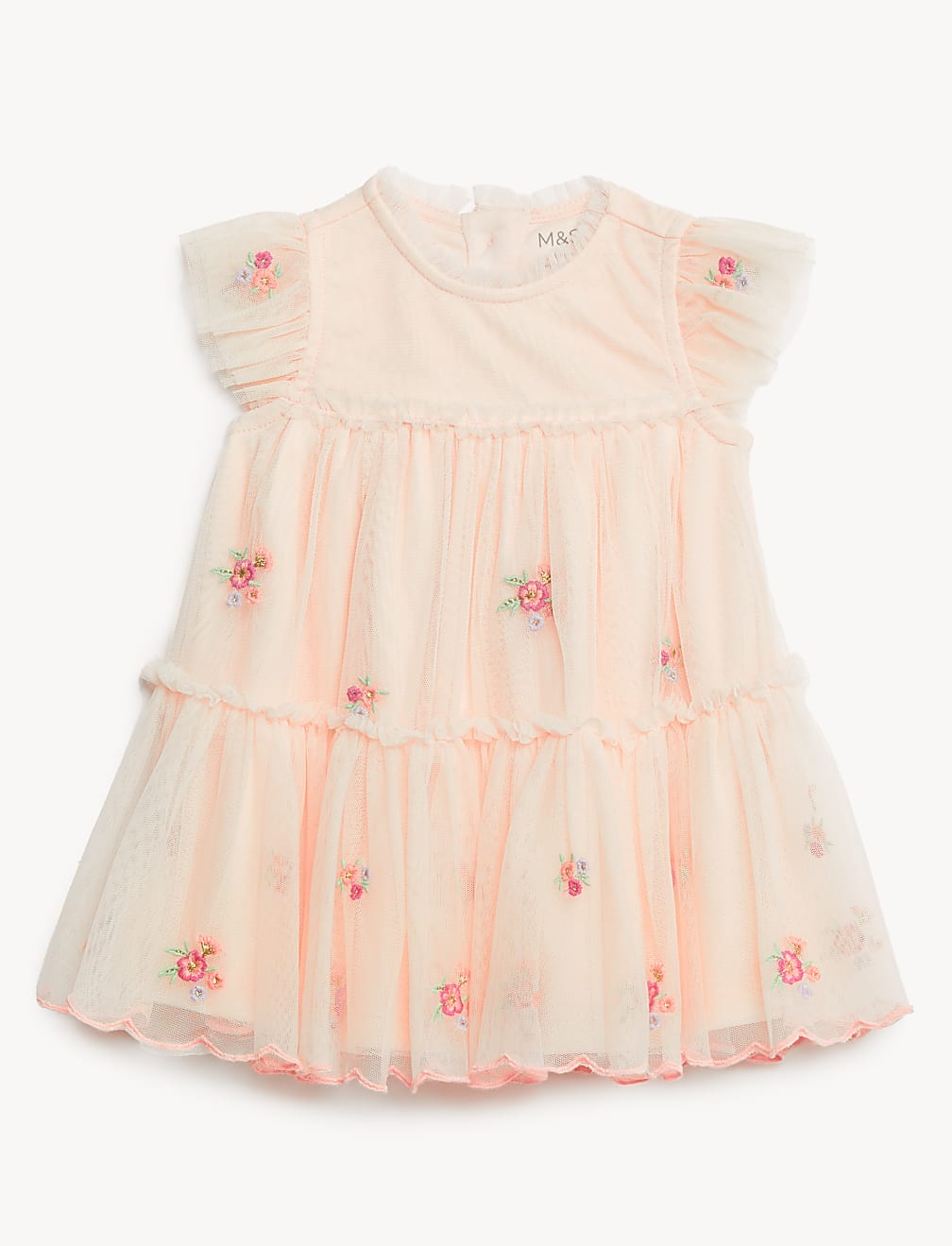 Tulle Floral Embroidered Dress