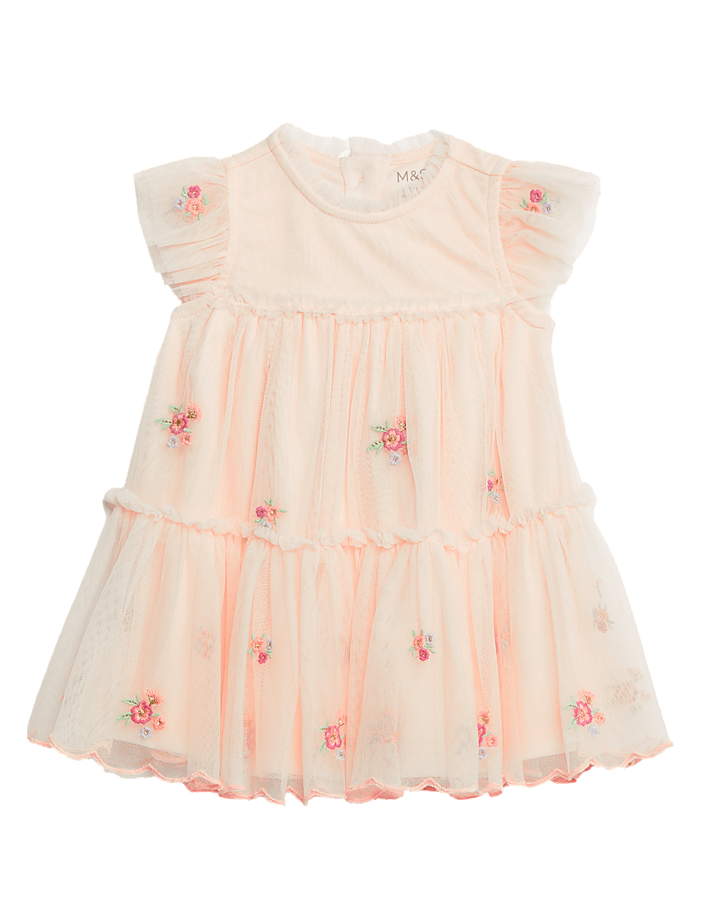 Tulle Floral Embroidered Dress