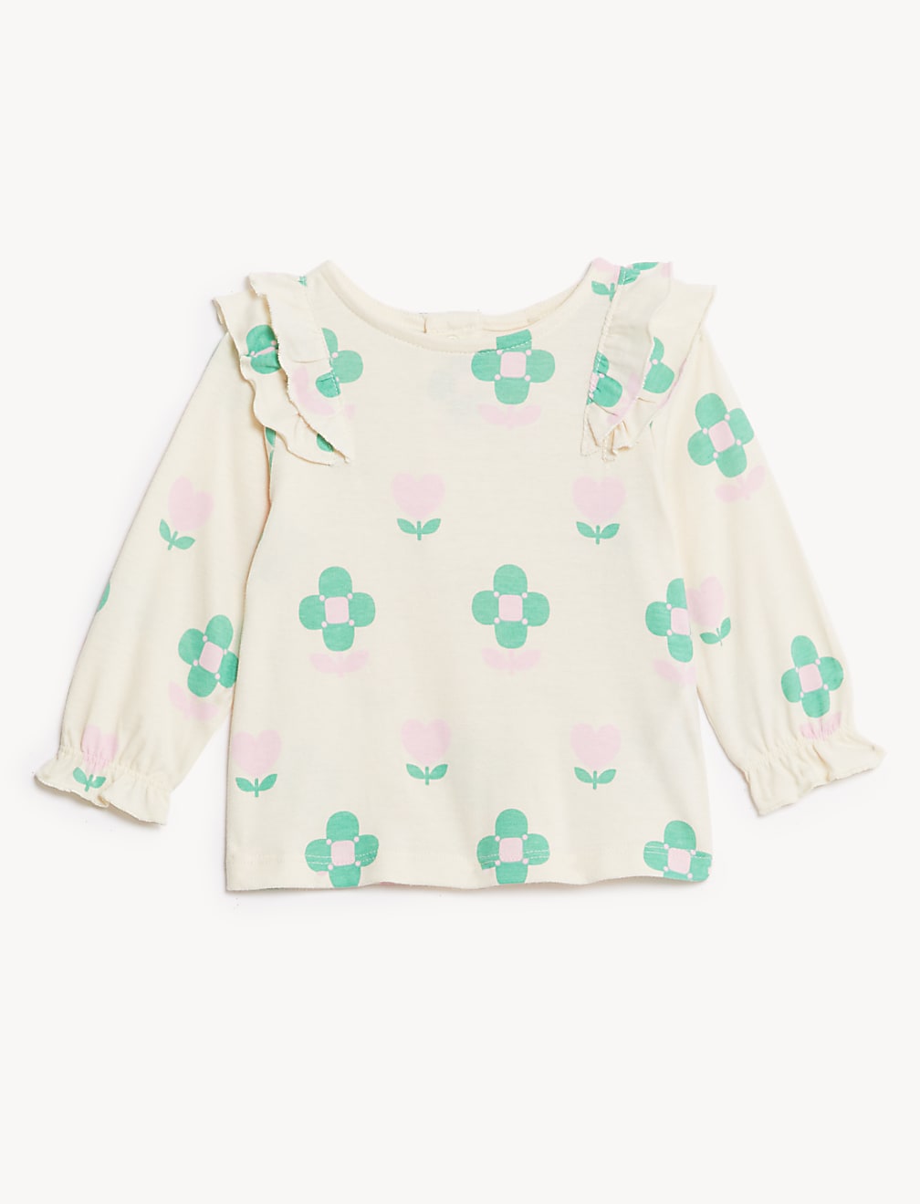 3pk Pure Cotton Patterned Tops