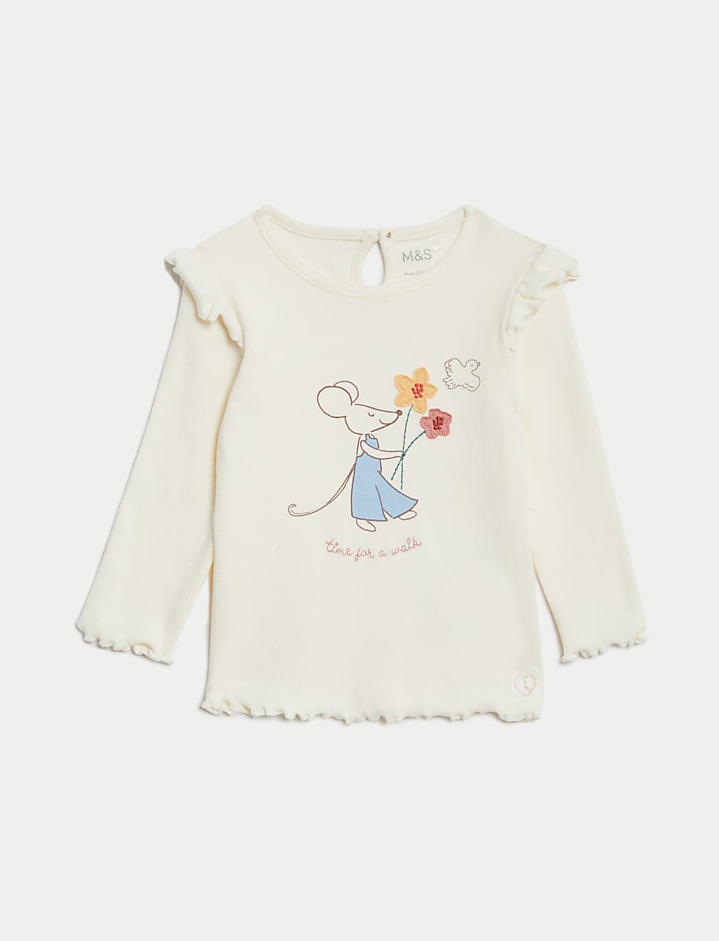 3pk Cotton Rich Patterned Tops (0-3 Yrs)