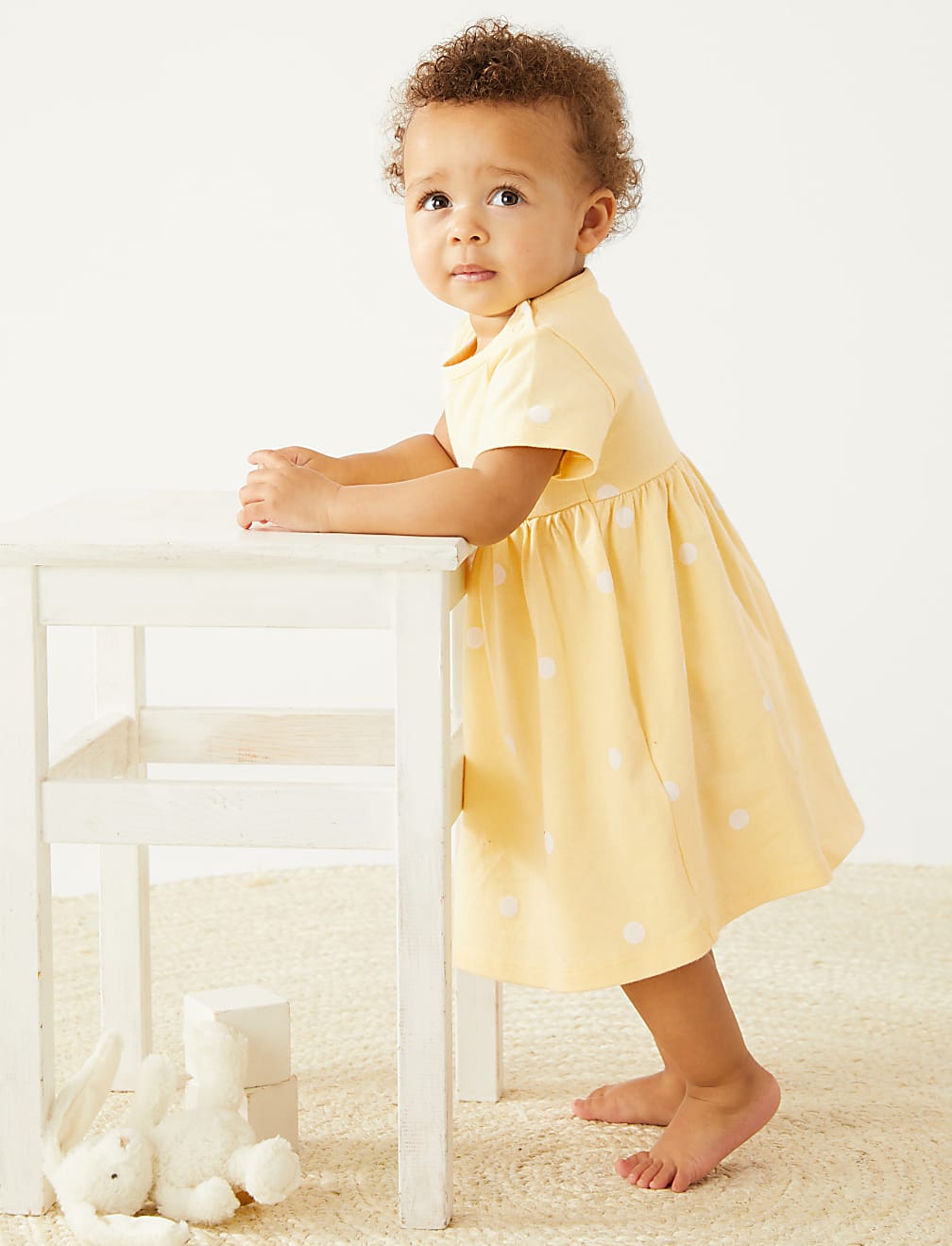 Pure Cotton Spotted Dress