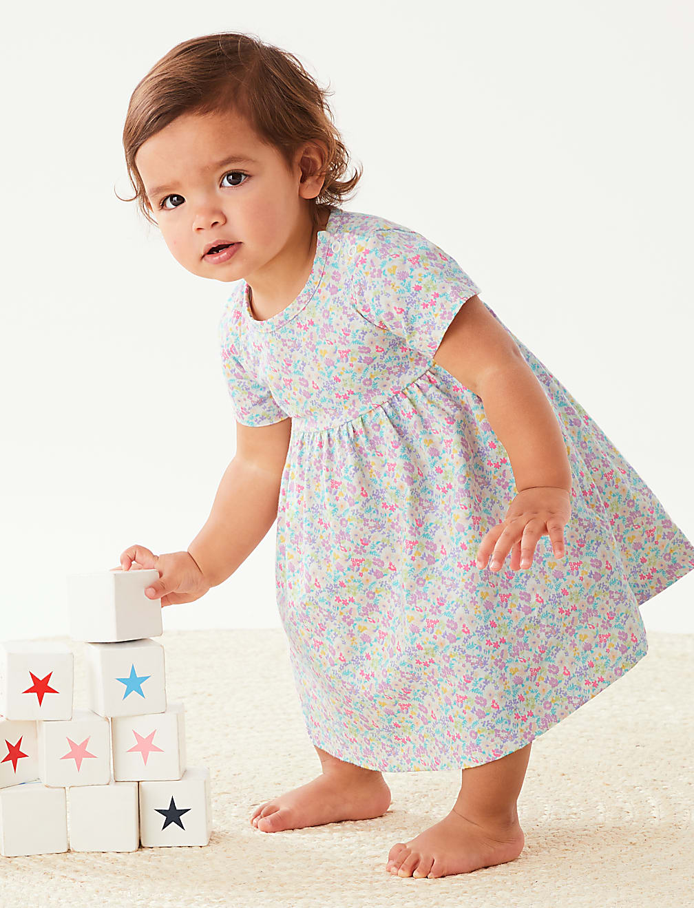 Pure Cotton Ditsy Floral Dress