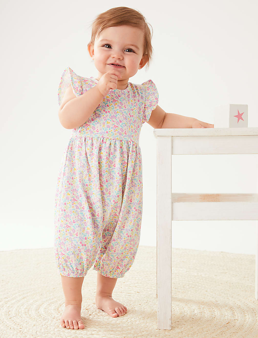 Pure Cotton Floral Romper