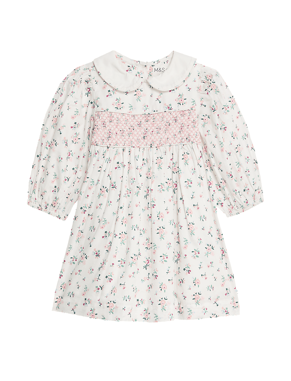 Pure Cotton Print Smock Dress (0-3 Yrs)