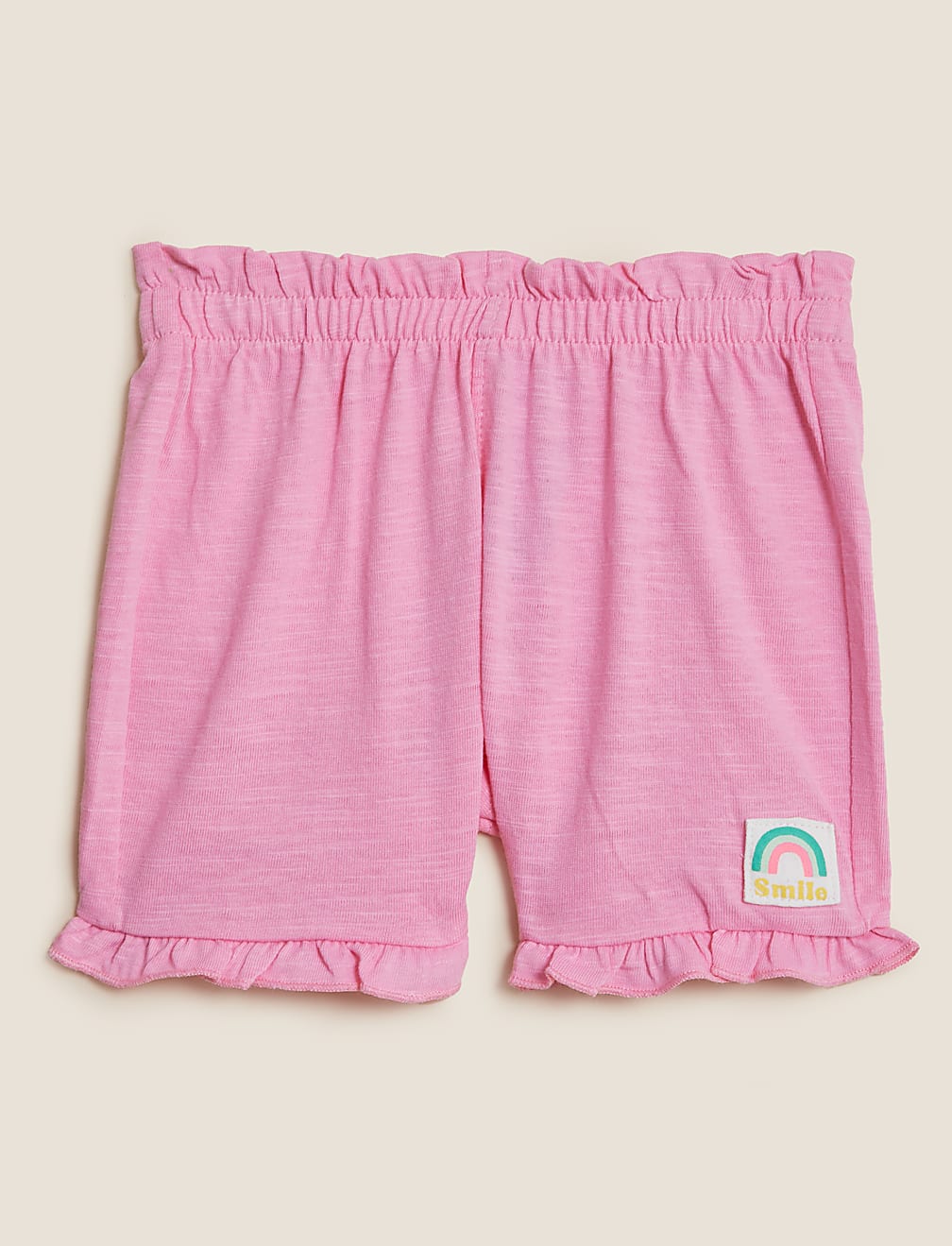 3pk Pure Cotton Frill Detail Shorts (0-3 Yrs)