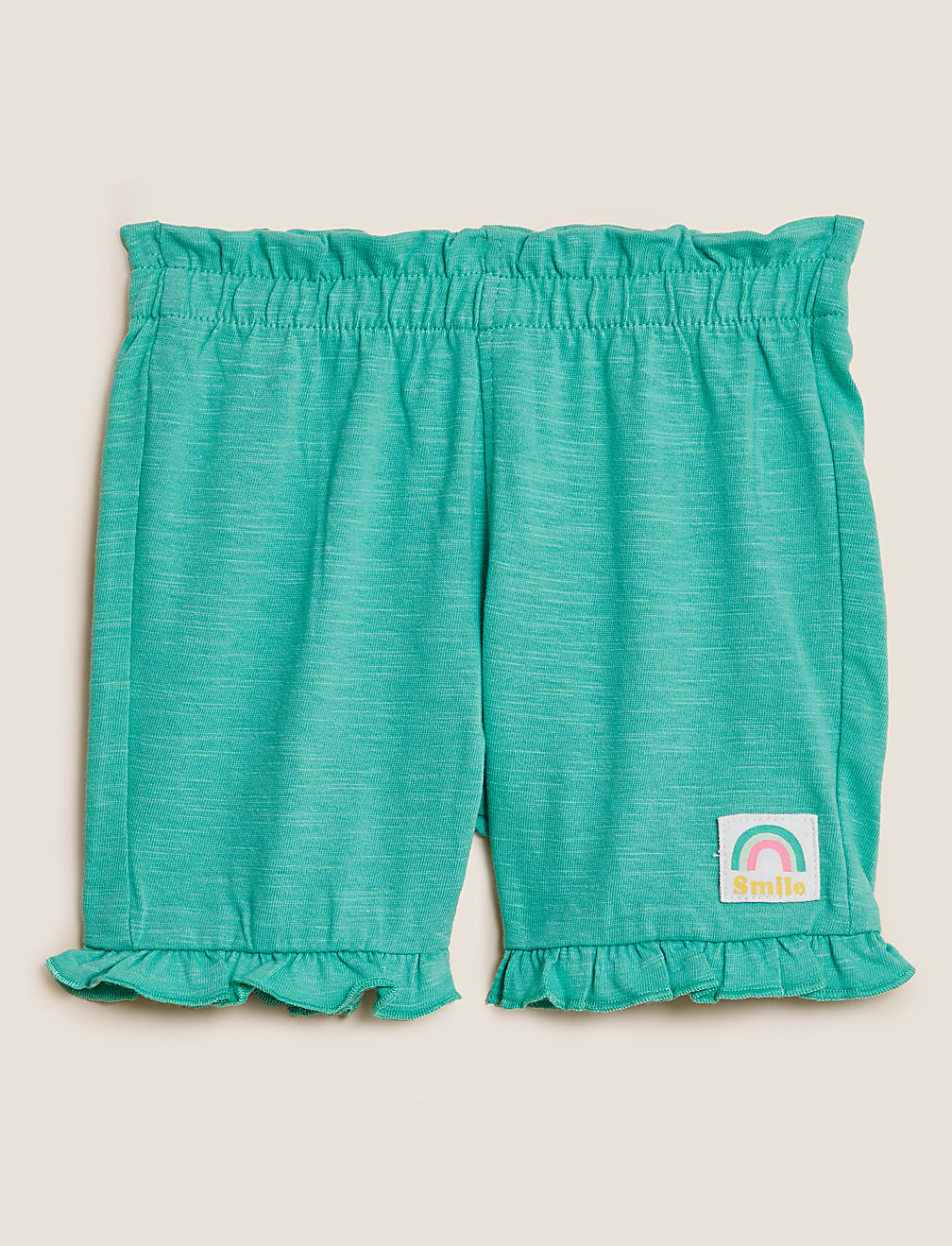 3pk Pure Cotton Frill Detail Shorts (0-3 Yrs)