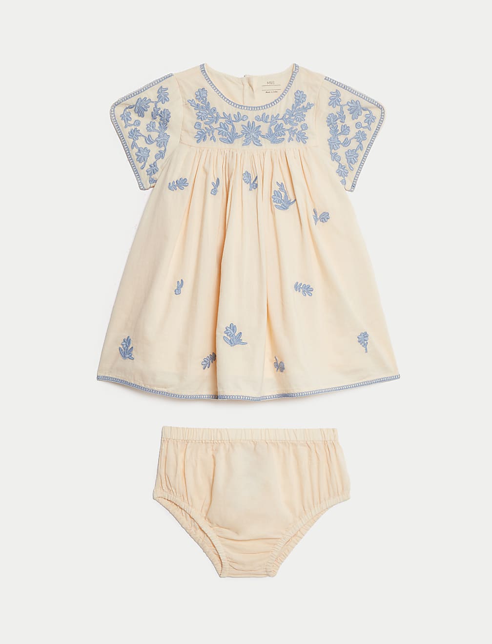 2pc Pure Cotton Embroidered Outfit (0-6 Yrs)