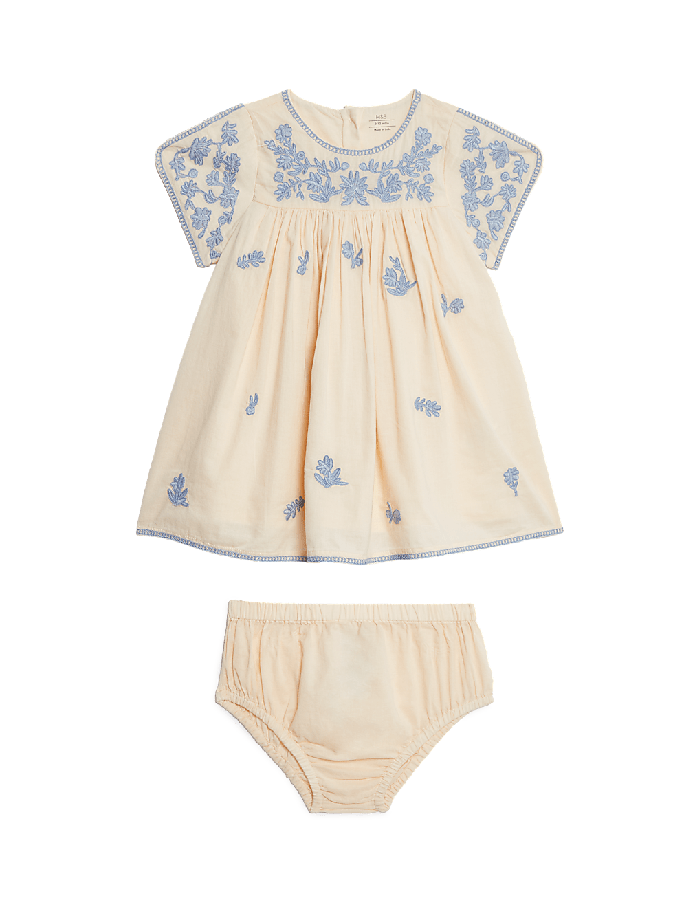 2pc Pure Cotton Embroidered Outfit (0-6 Yrs)