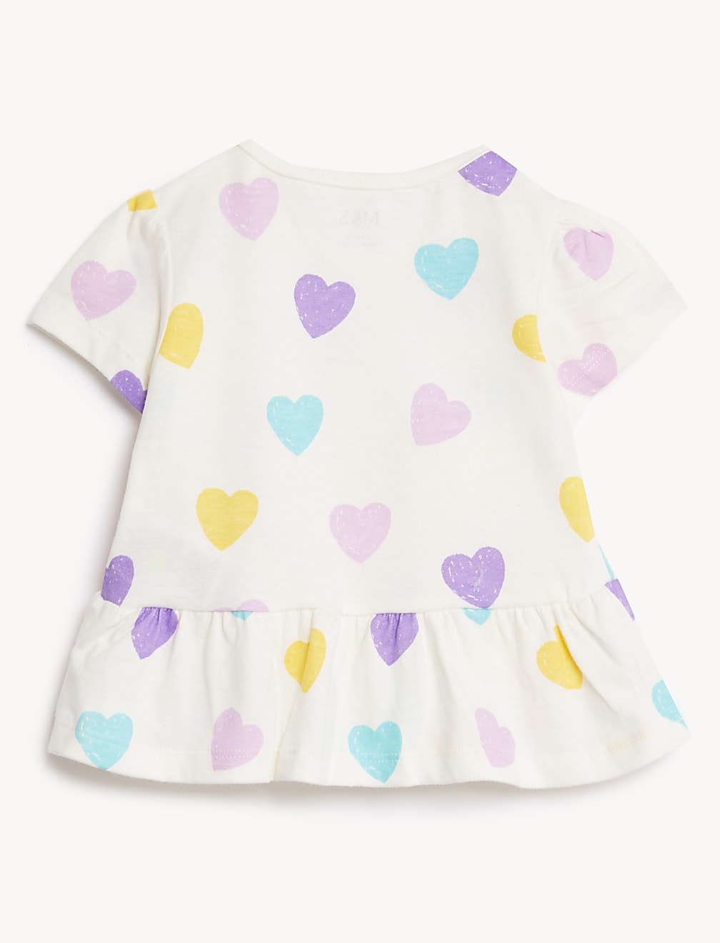 Pure Cotton Heart Print T-Shirt