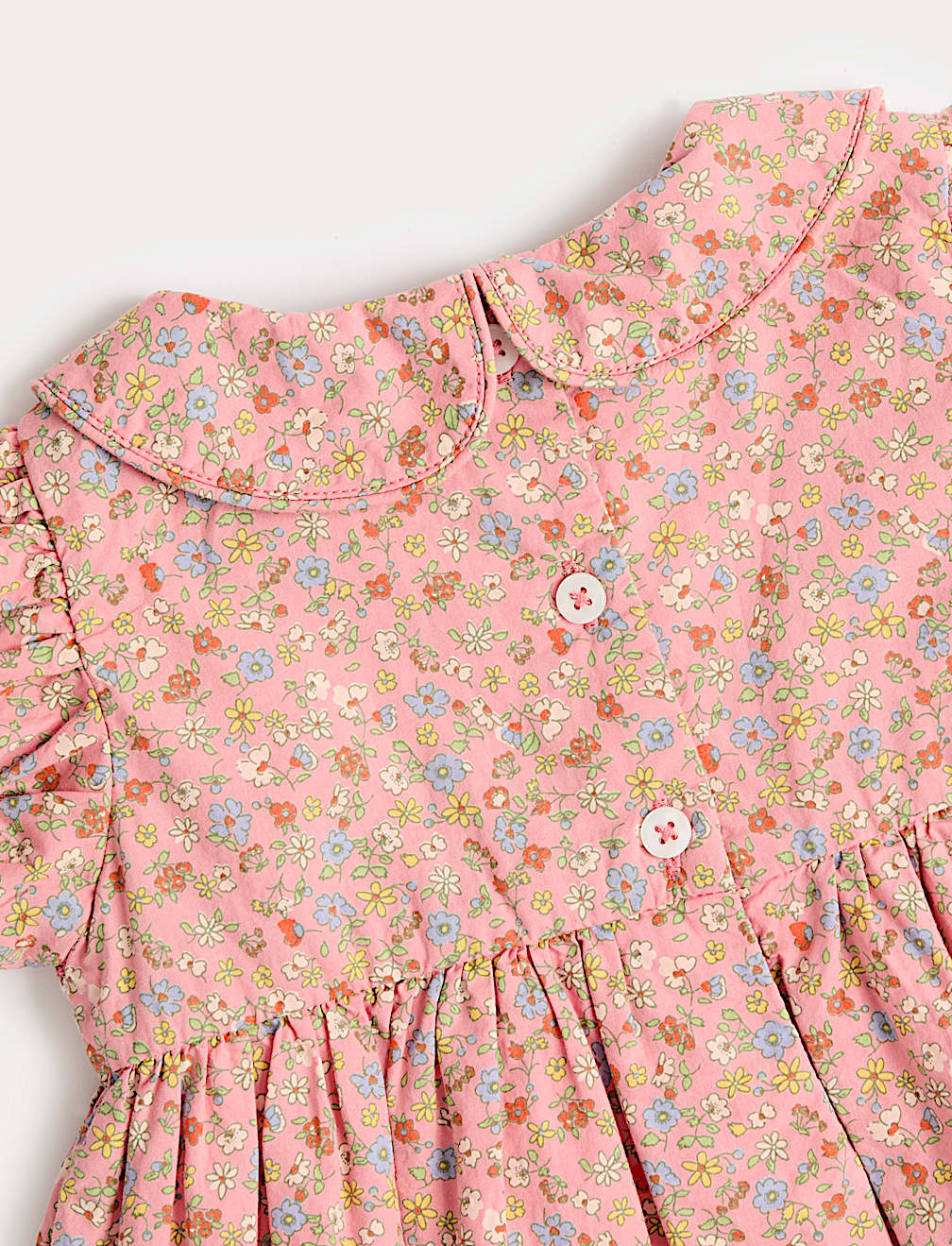 Pure Cotton Floral Smock Dress (0-3 Yrs)