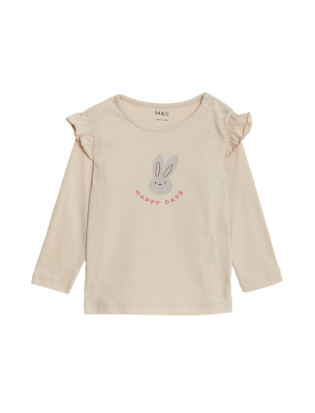 Pure Cotton Bunny Slogan Top (0-3 Yrs)