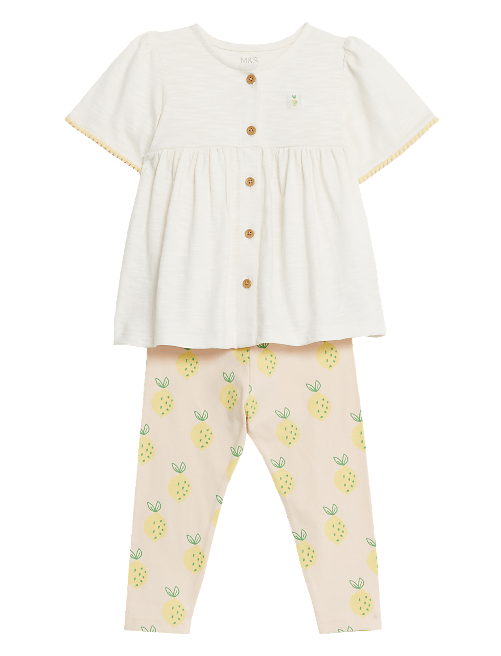 2pc Cotton Rich Lemon Outfit