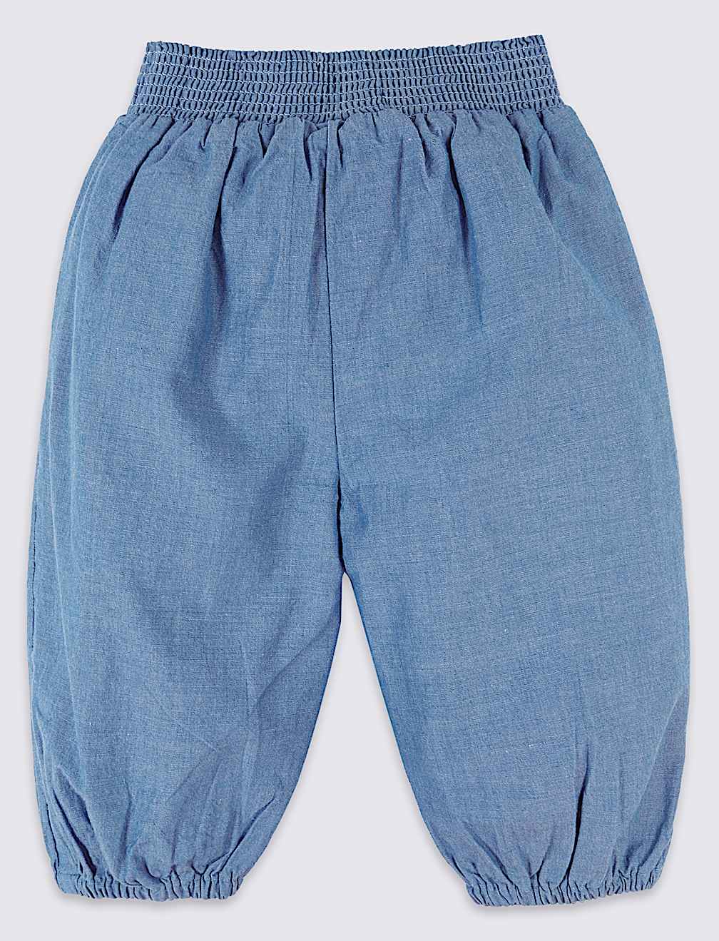 Pure Cotton Chambray Trousers