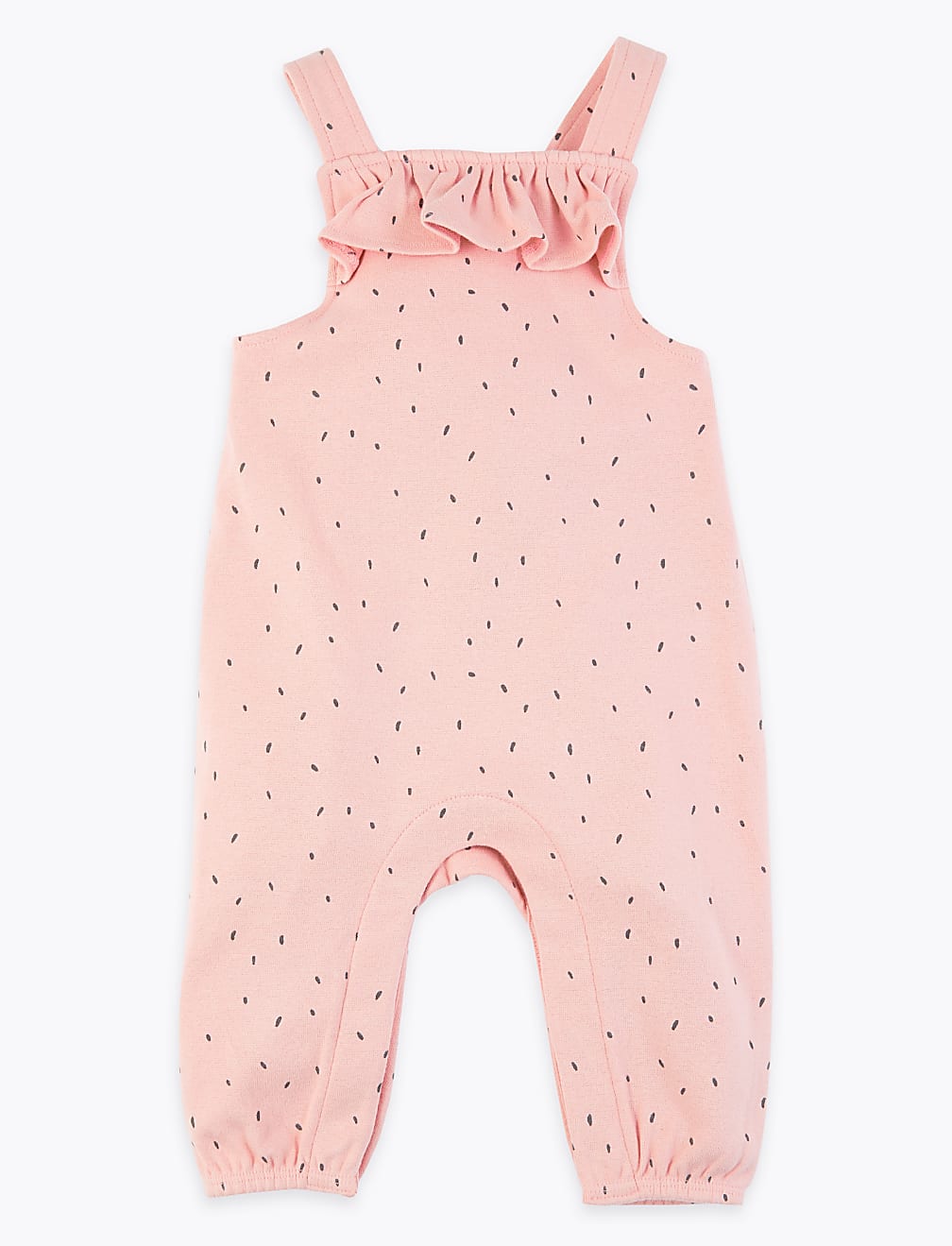 2 Piece Cotton Spotted Dungaree Outfit (0-3 Yrs)