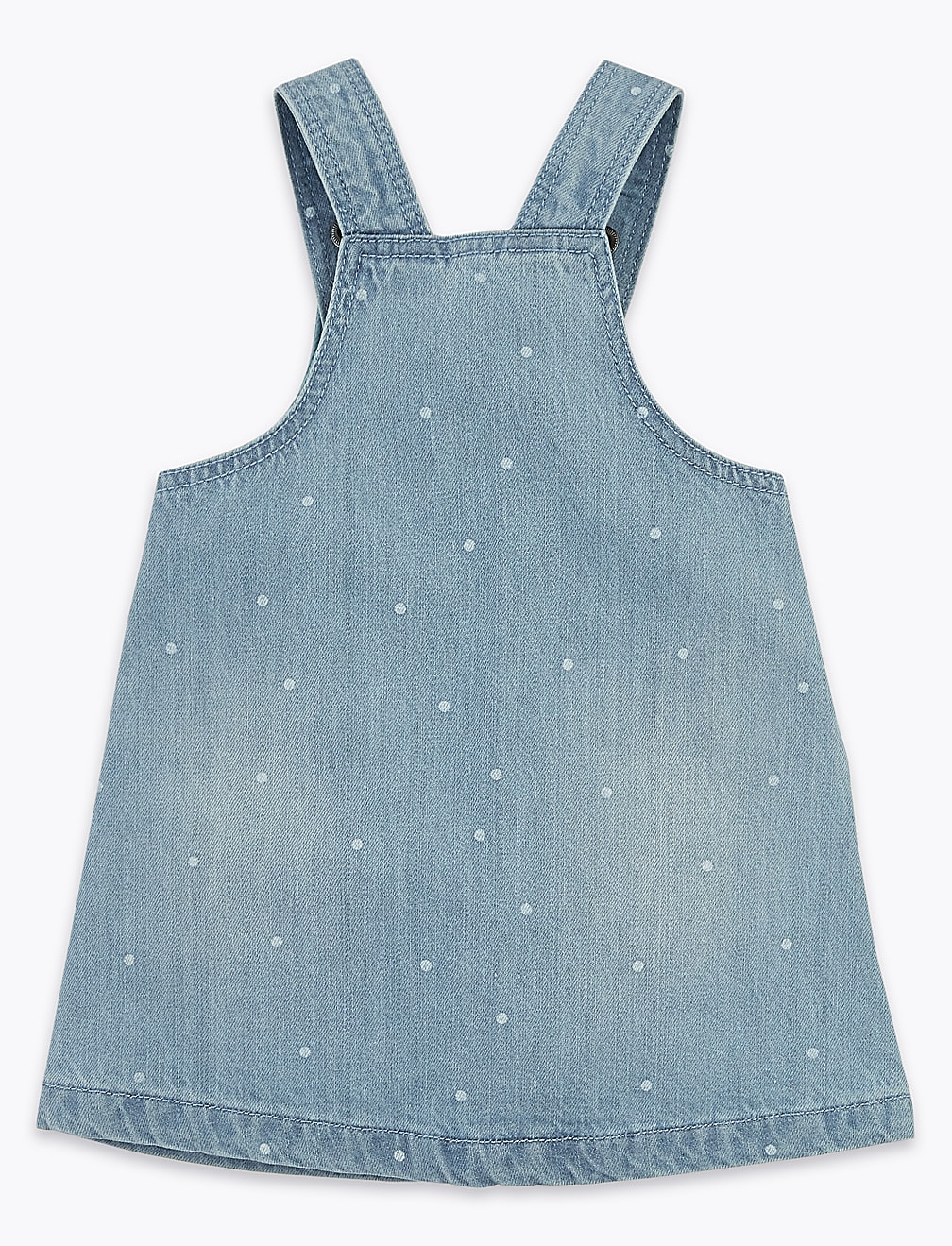 Denim Spotted Pinafore (0 -36 Mths)