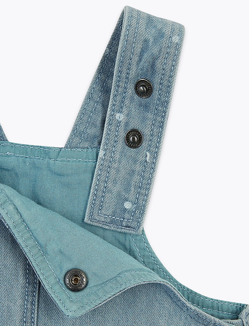 Denim Spotted Pinafore (0 -36 Mths)