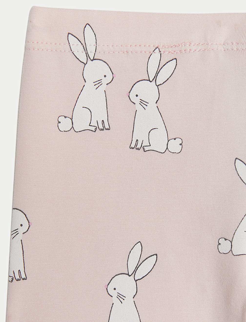 2pk Cotton Rich Bunny Leggings (0-3 Yrs)