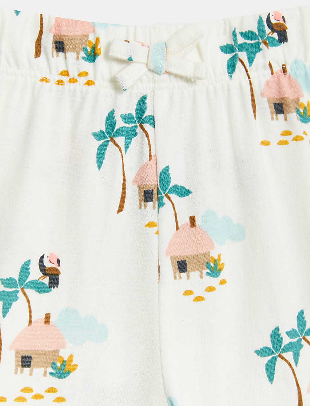 3pk Pure Cotton Palm Tree Broderie Shorts (0-3 Yrs)