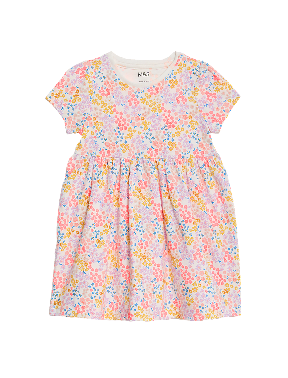 Pure Cotton Ditsy Floral Dress (0-3 Yrs)