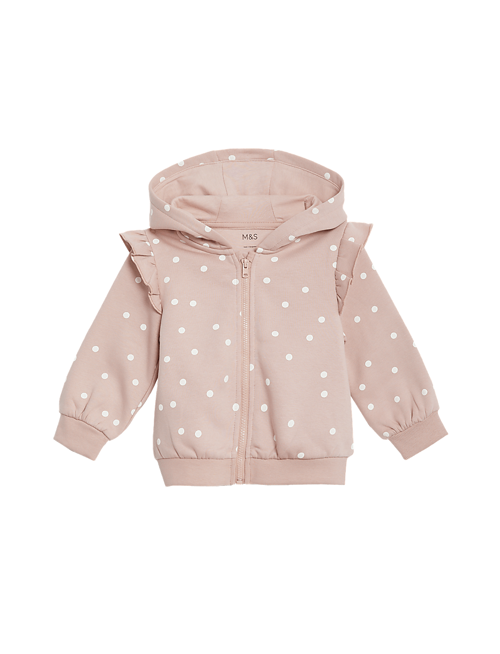 Cotton Rich Spot Hoodie (0-3 Yrs)