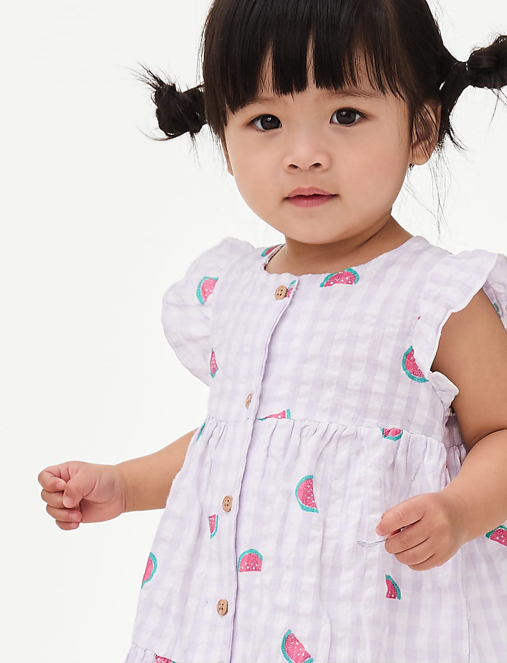Pure Cotton Watermelon Dress (0-3 Yrs)