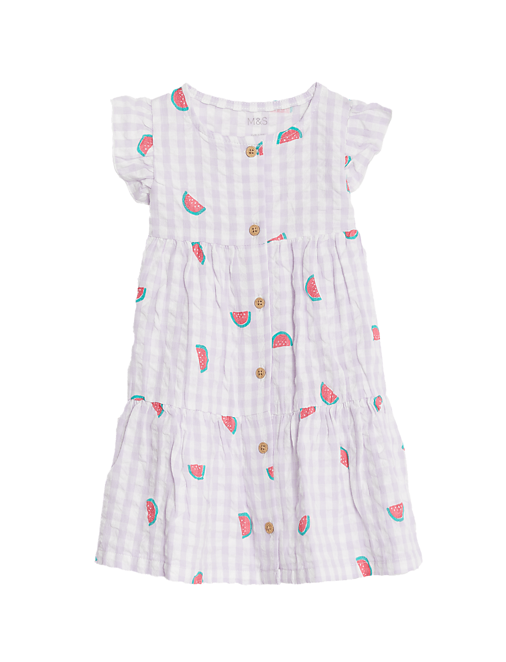 Pure Cotton Watermelon Dress (0-3 Yrs)