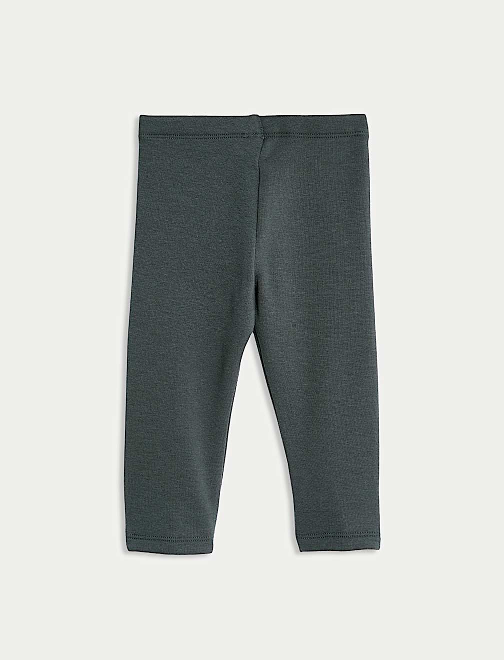 Cotton Blend Fleece Lined Leggings (0-3 Yrs)