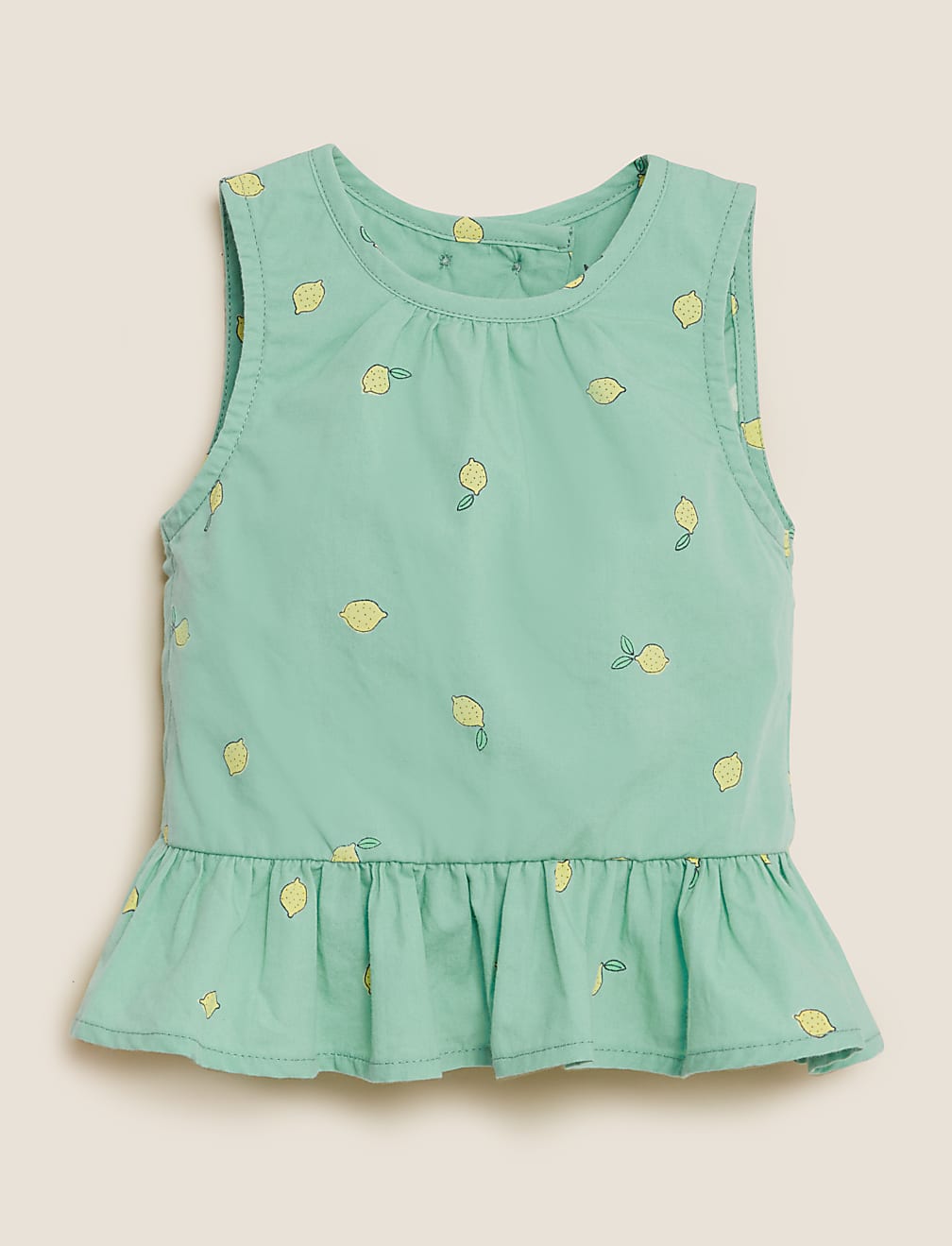 Pure Cotton Lemon Print Top (0-3 Yrs)