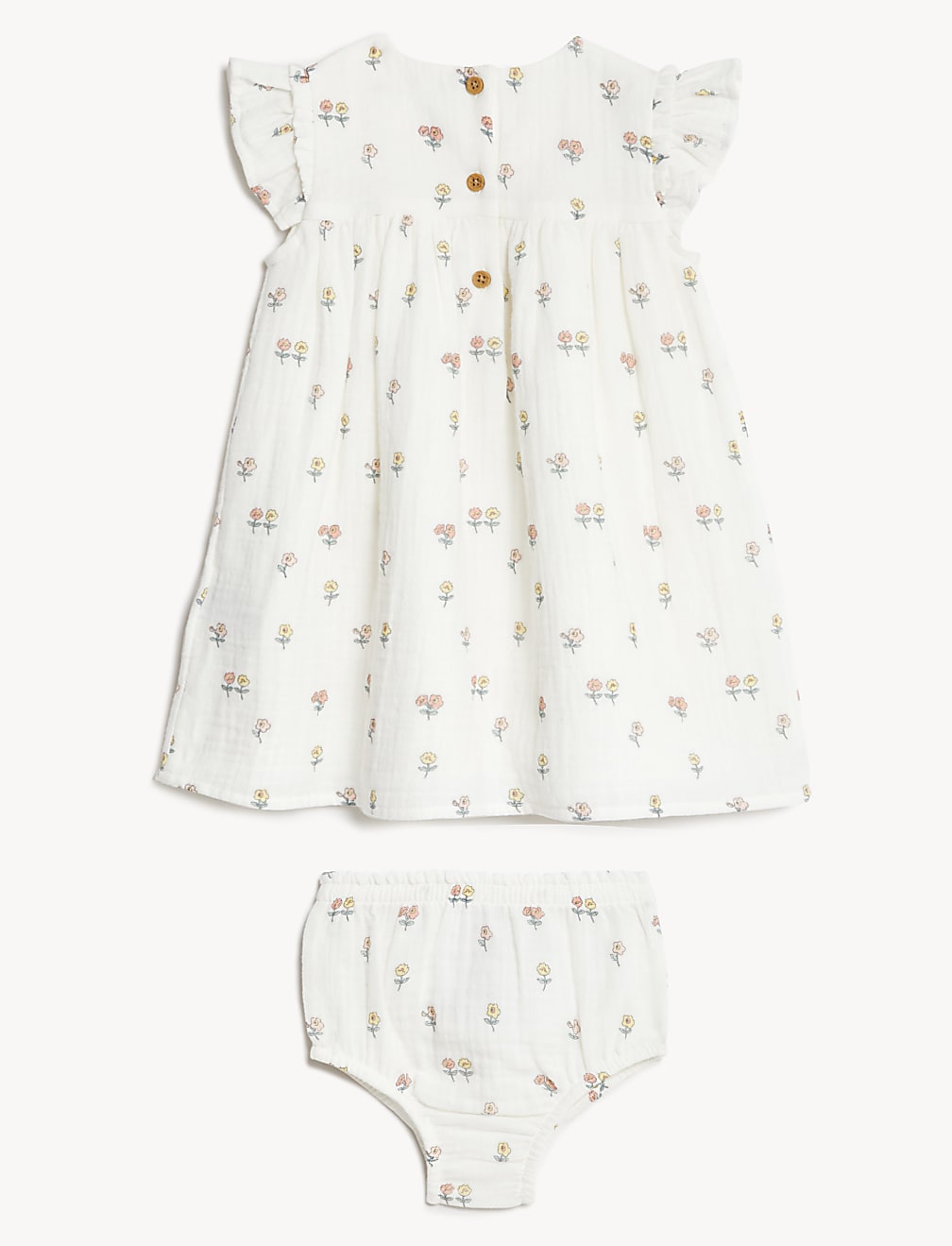 2pc Pure Cotton Floral Outfit (0-3 Yrs)