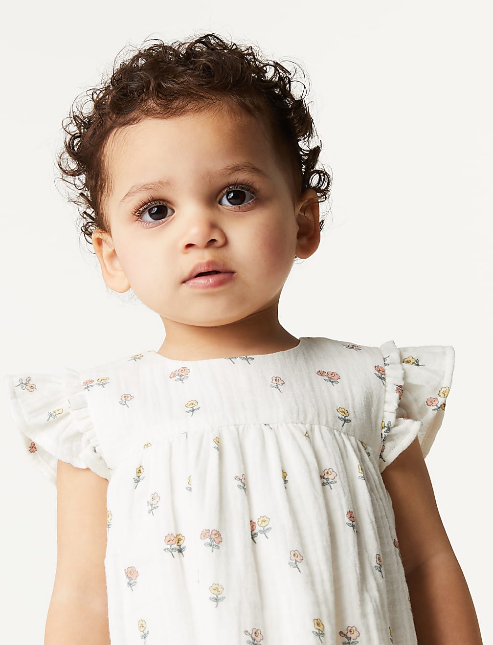 2pc Pure Cotton Floral Outfit (0-3 Yrs)