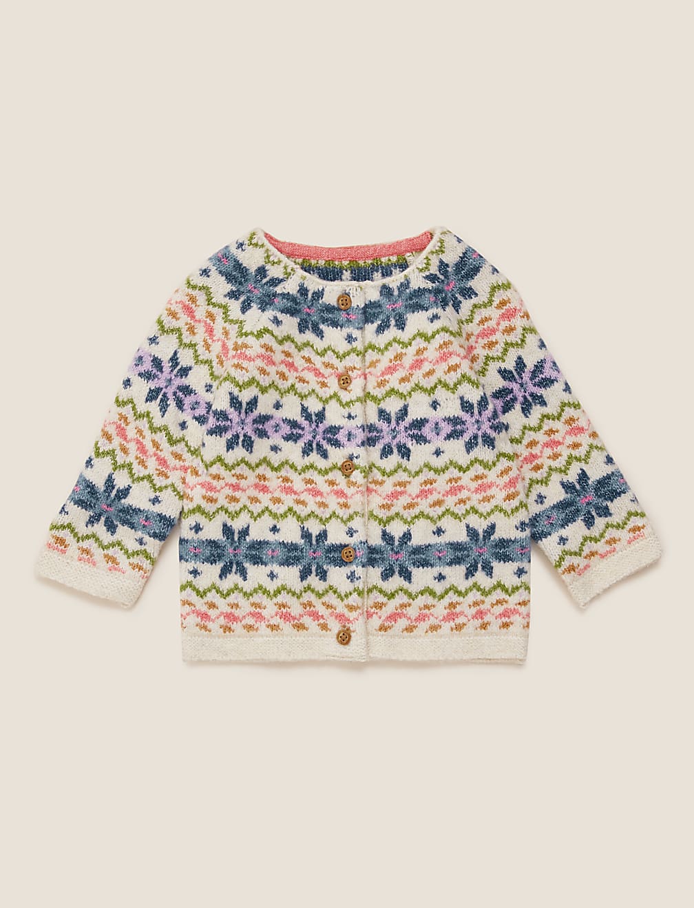 Fair Isle Button Through Cardigan (0-3 Yrs)