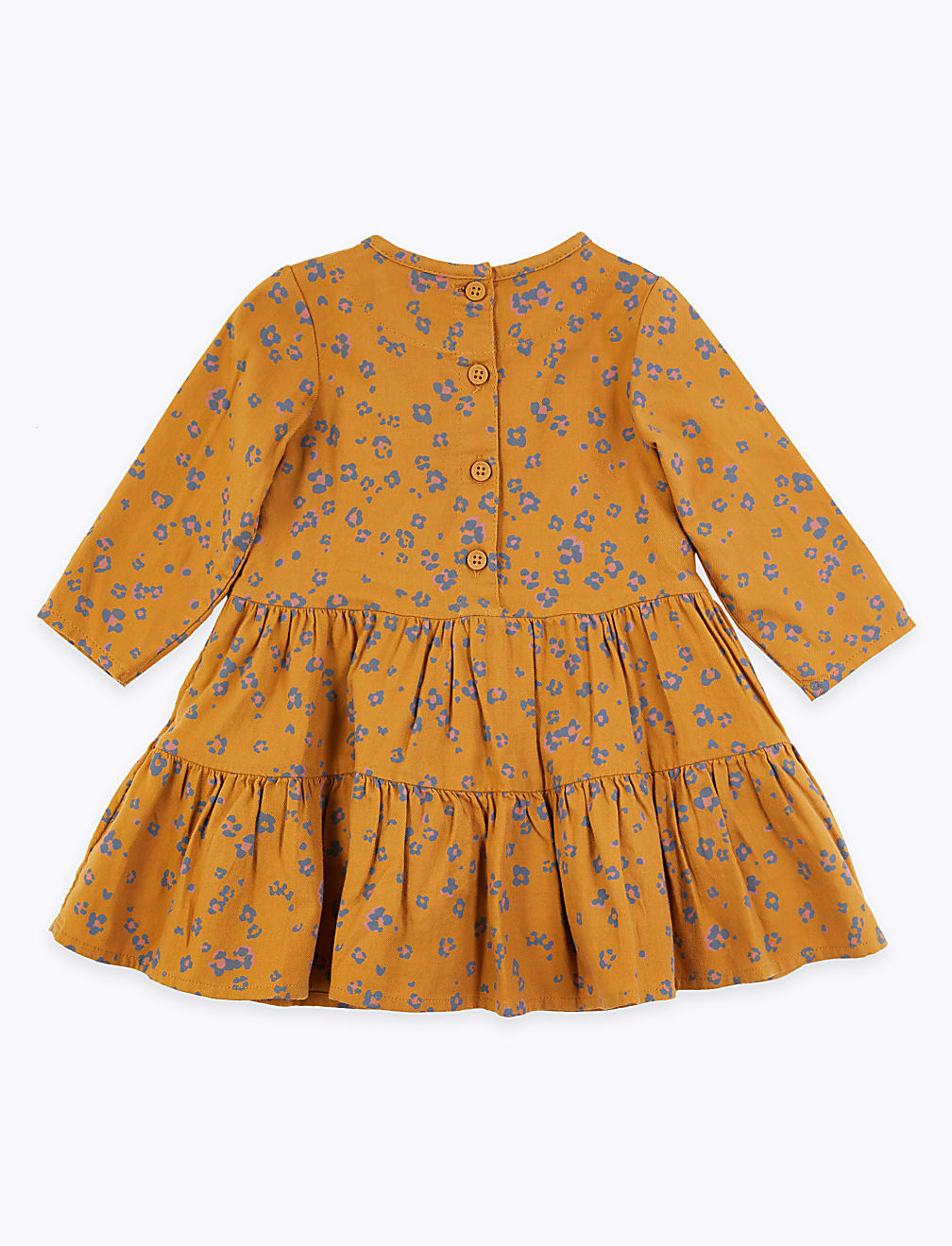 Cotton Flower & Leopard Print Dress (0-3 Yrs)