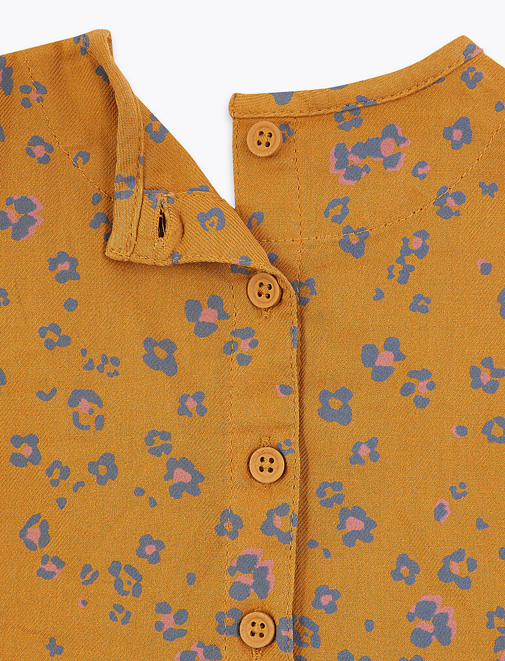 Cotton Flower & Leopard Print Dress (0-3 Yrs)