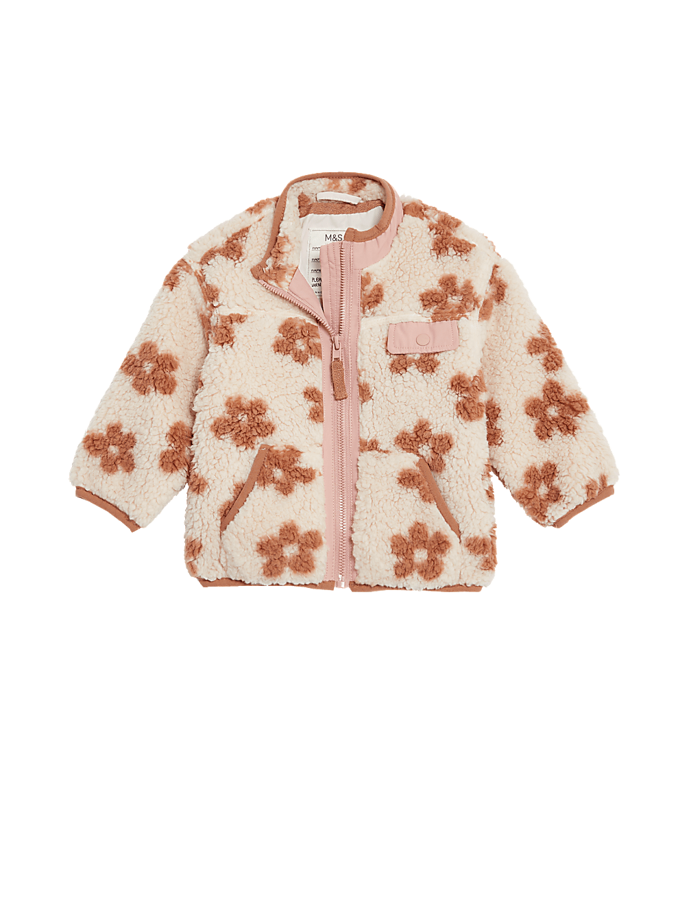 Floral Borg Jacket (0-3 Yrs)