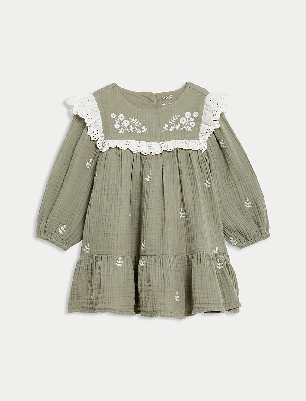 2pc Pure Cotton Floral Dress Set (0-3 Yrs)