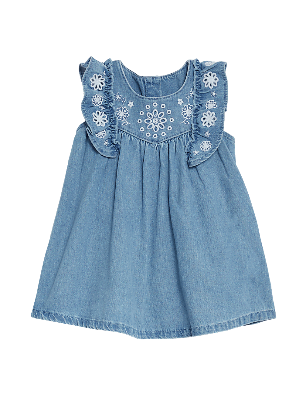 Cotton Rich Embroidered Dress (0-3 Yrs)