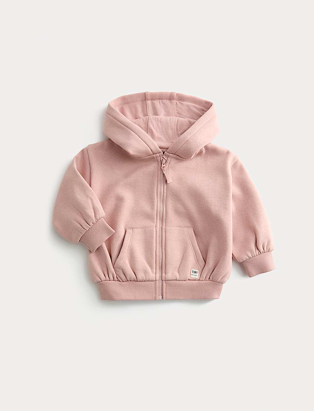 Cotton Blend Fleece Lined Zip Up Hoodie (0-3 Yrs)