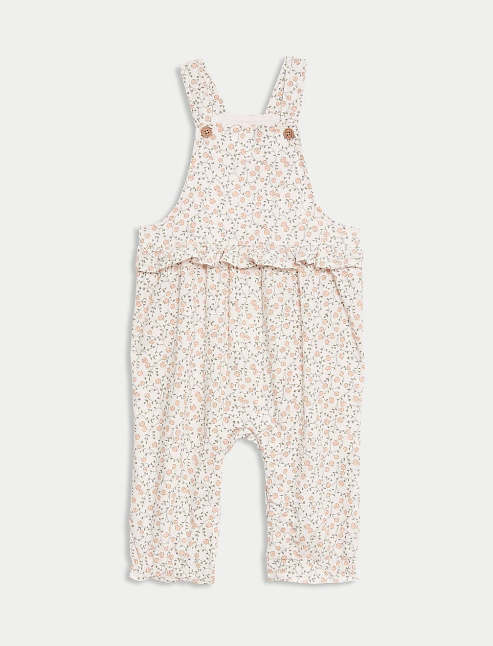 2pc Corduroy Floral Dungarees Set (0-3 Yrs)