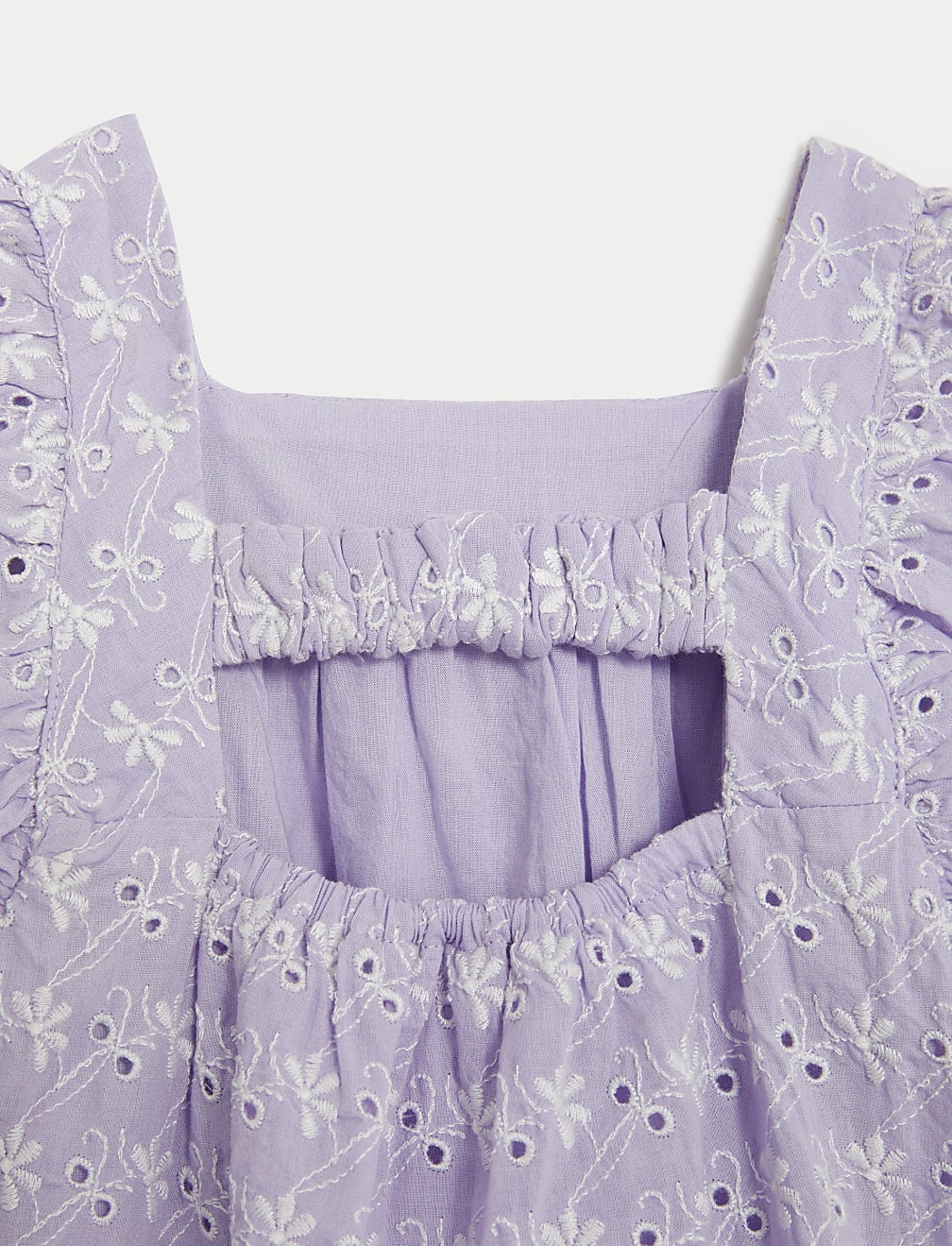 Pure Cotton Broderie Dress (0-3 Yrs)