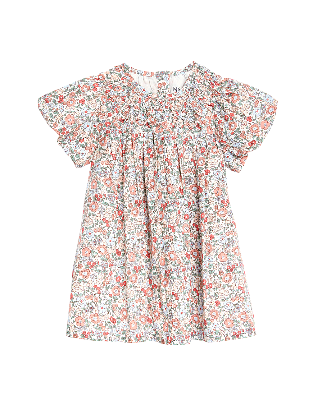 Pure Cotton Floral Dress (0-3 Yrs)