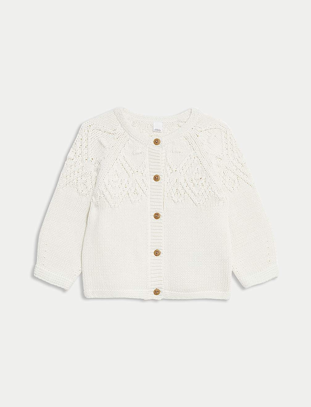 Pure Cotton Patterned Cardigan (0-3 Yrs)