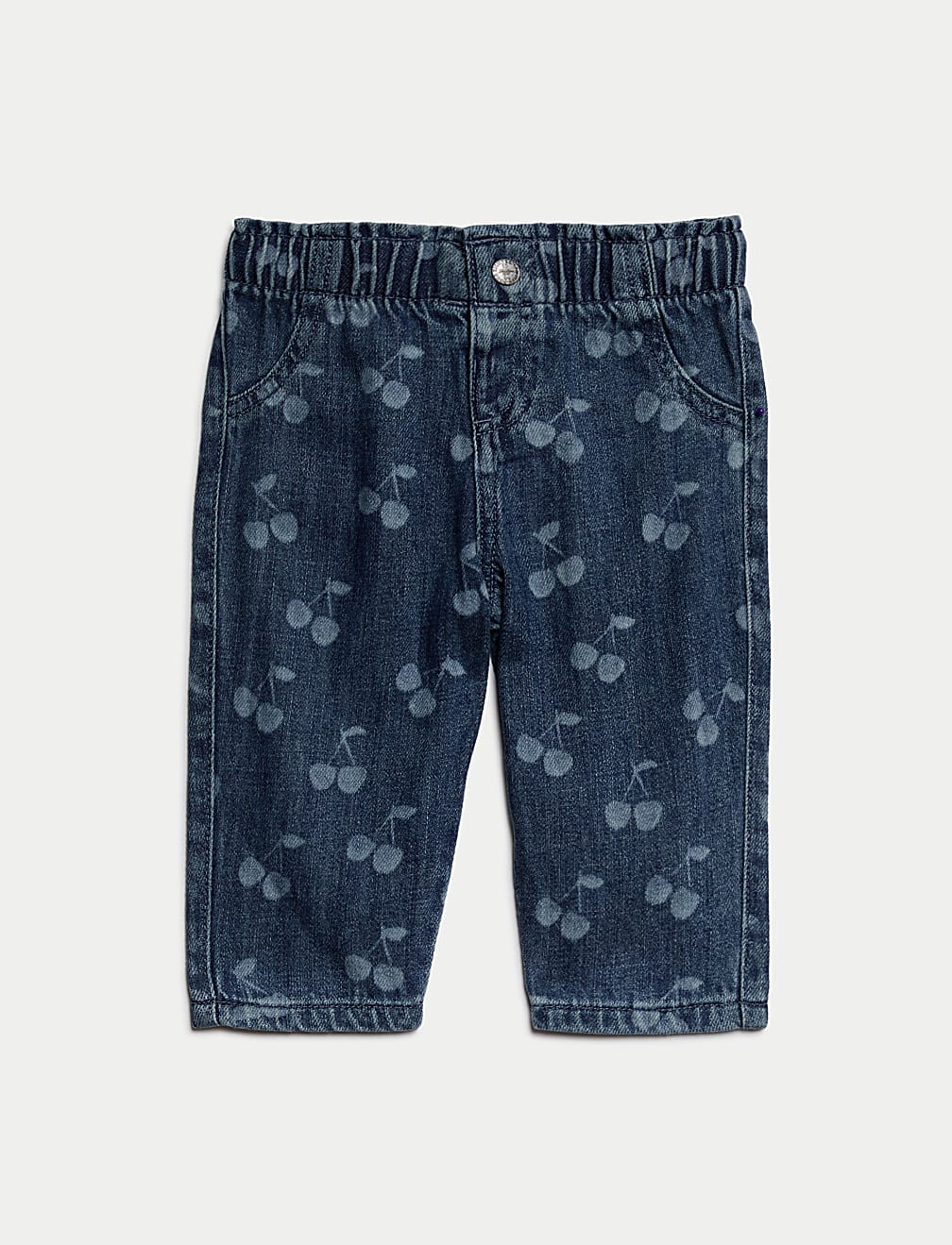 Cotton Rich Cherry Elasticated Waist Jeans (0-6 Yrs)